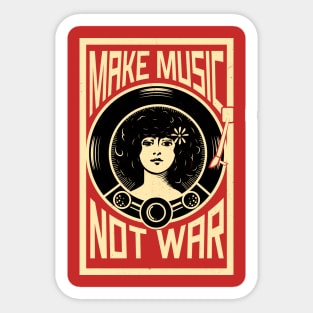 Make Music not war Sticker